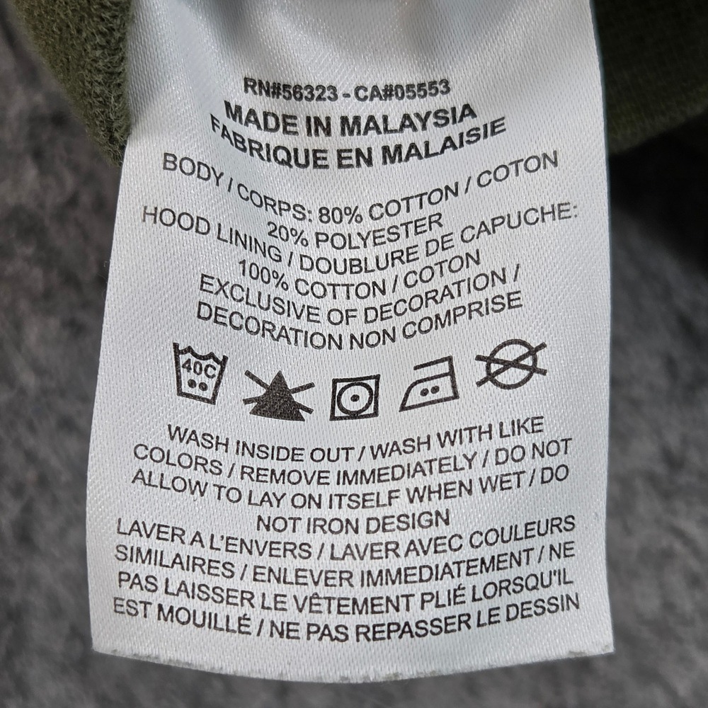Nike Hoodie Mens Small Olive Green Camo Tiger Stripe Fleece Sweatshirt - Picture 8 of 9